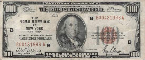 100 Dollar 1929
